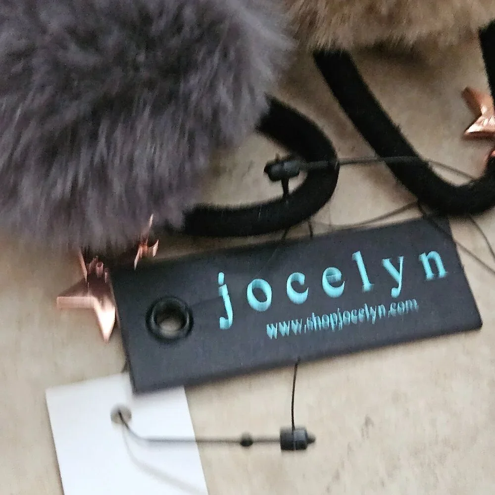 RARE SET 3 JOCELYN FAUX FUR PONYTAIL HOLDER HAIR TIE WRAP BAND ACCESSORY